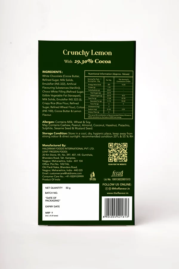 Crunchy Lemon - 100gm Premium Bar Back